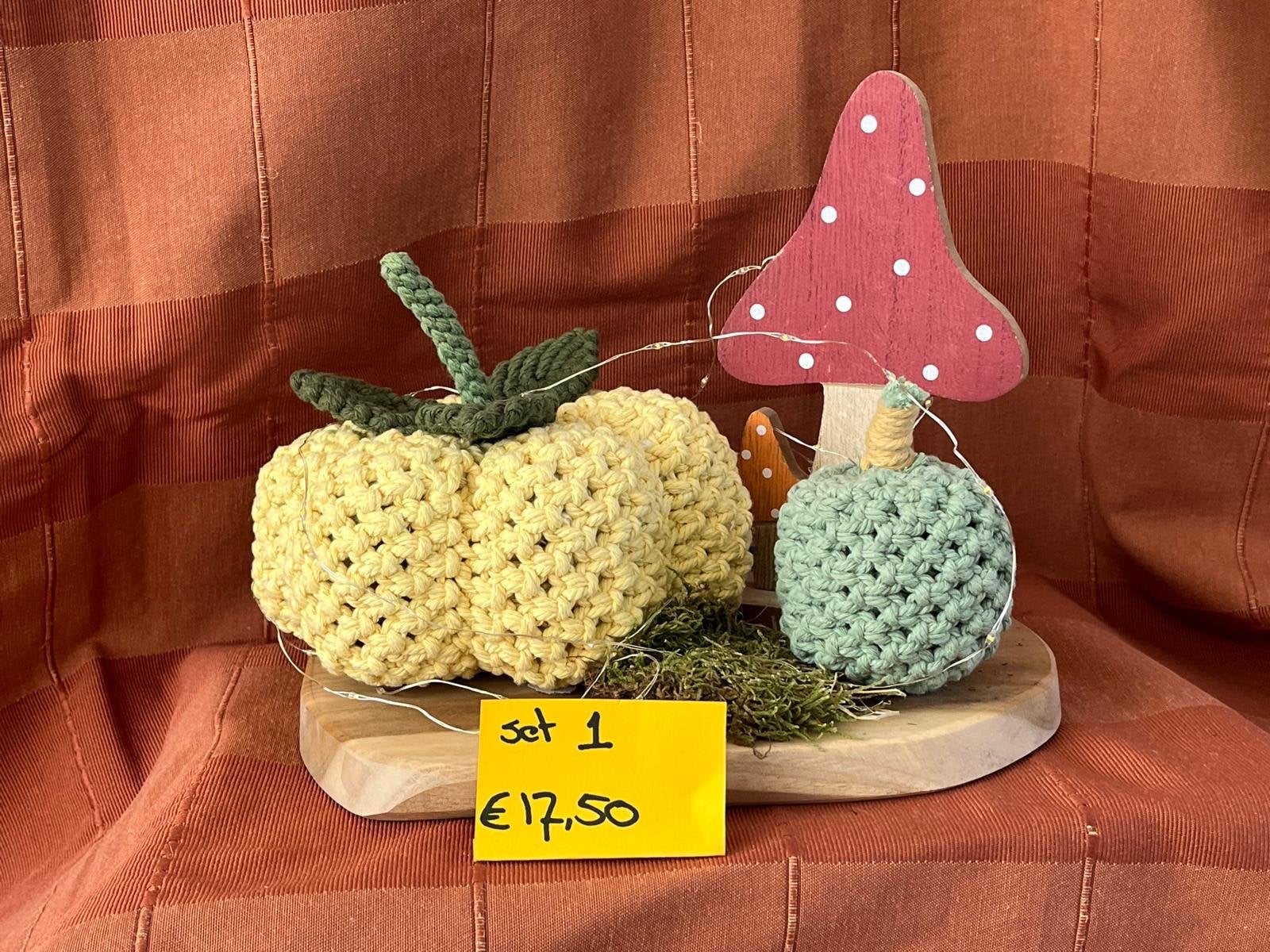 Decoratieve pompoenen Macramé, diverse sets, Huis en Inrichting, Meerkleurig, Nieuw, Ophalen of Verzenden, Landelijk