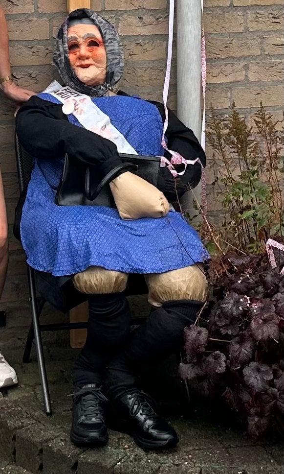 Abraham / Sarah gevulde pop 175cm (versiering voor 50 jaar), Ophalen, Zo goed als nieuw, Abraham of Sarah