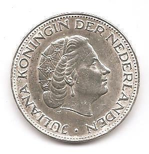 Nederland 2.5 gulden 1961, Koningin Juliana, Zilver, Ophalen of Verzenden, Losse munt
