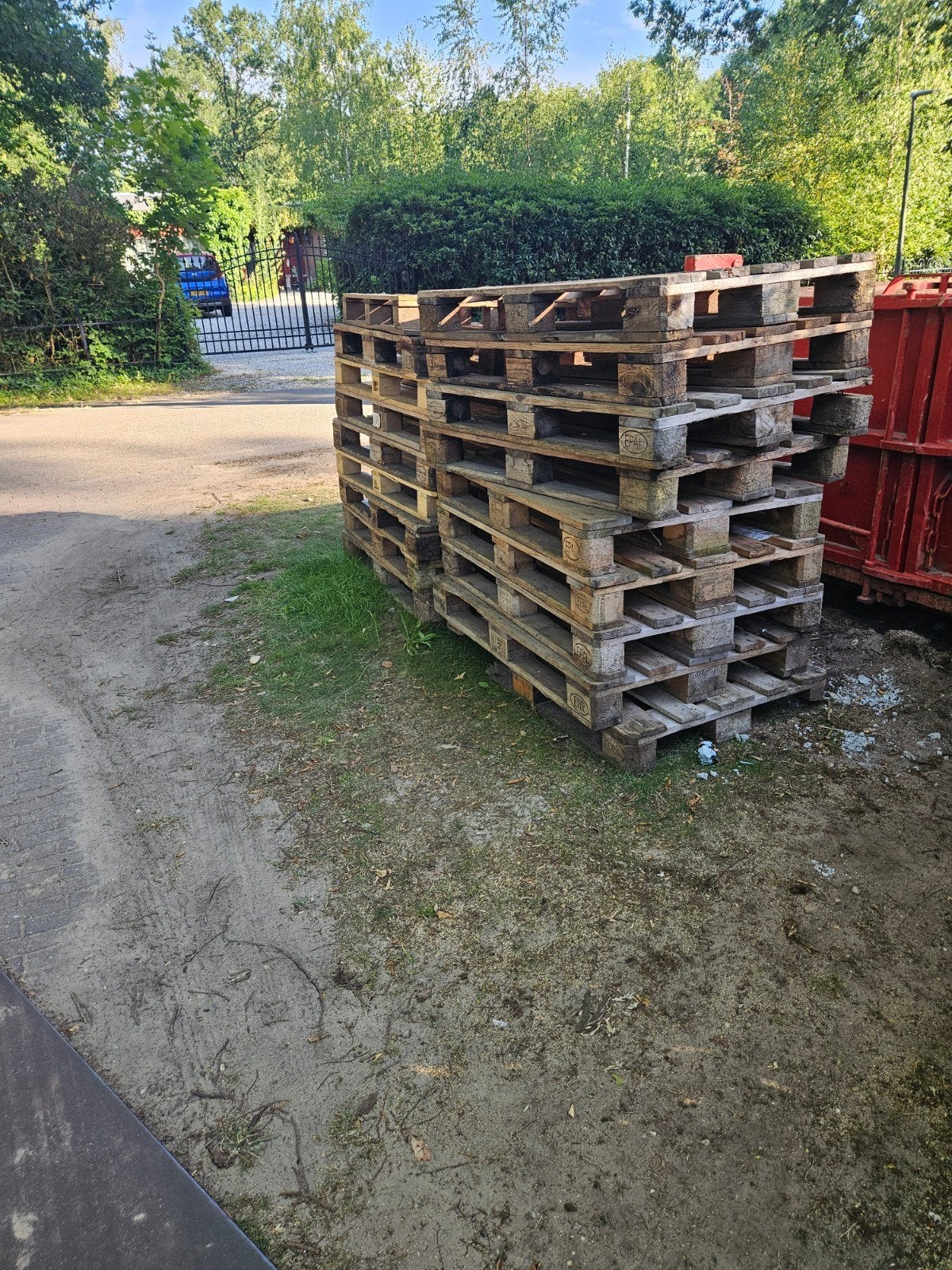 Europallets, Minder dan 3 m³, Ophalen