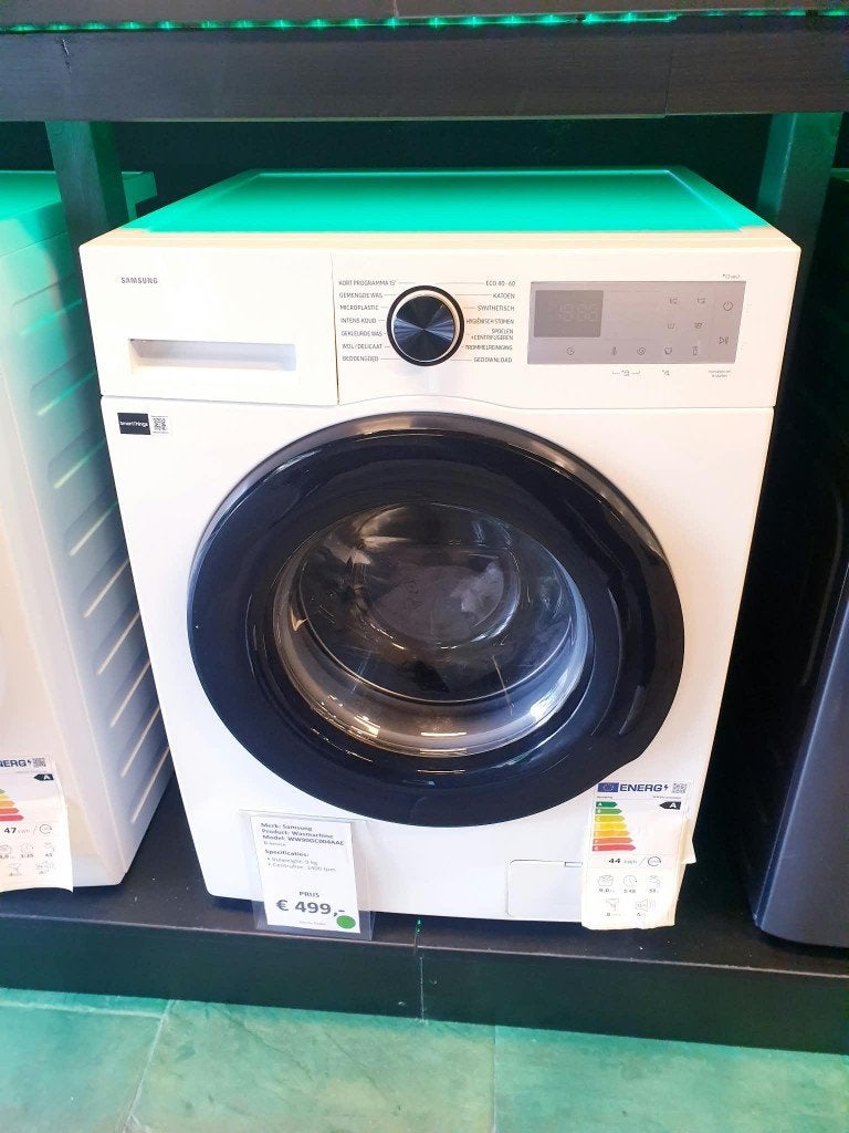 samsung wasmachine 9kg B KEUZE NIEUW inc garantie, Ophalen, 1200 tot 1600 toeren, 8 tot 10 kg, Voorlader