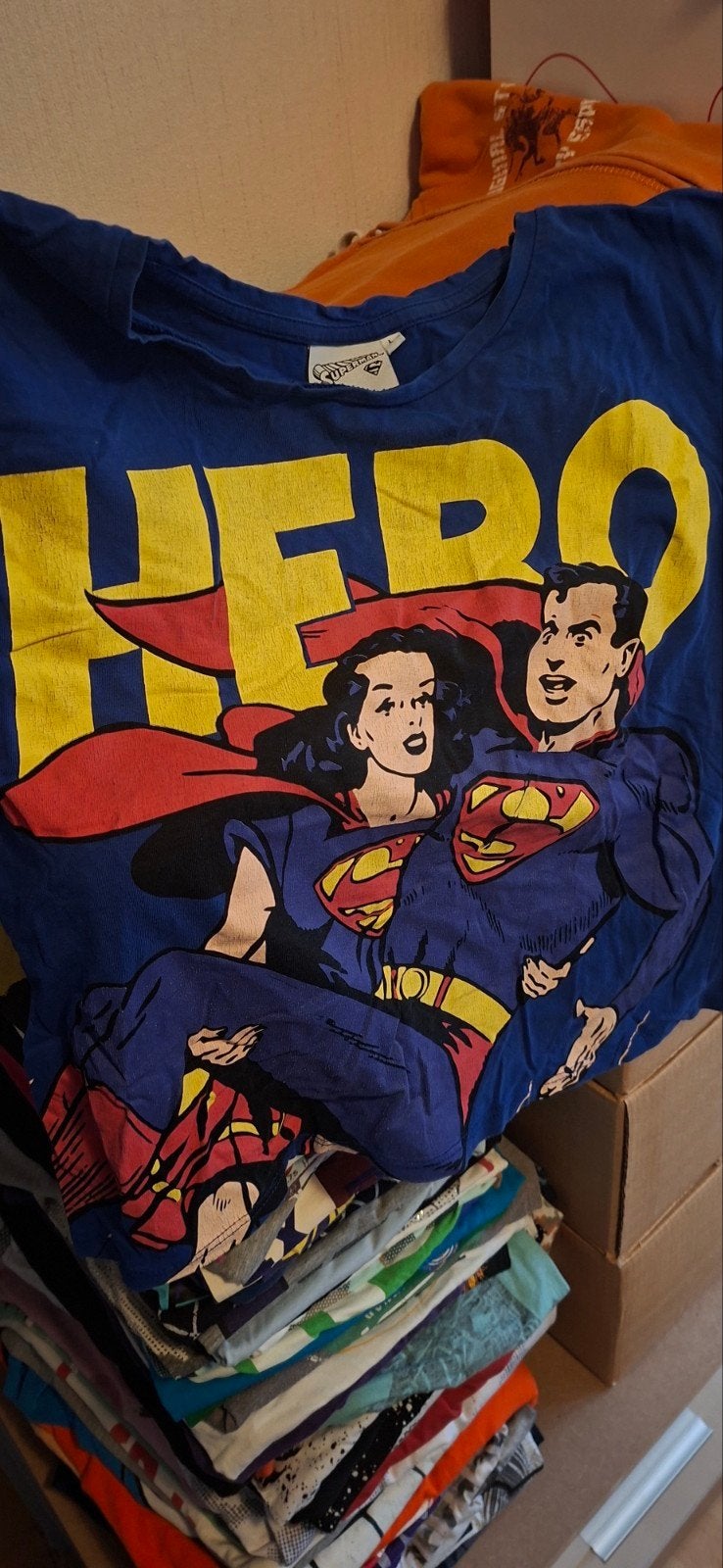 kort shirt Superman Supervrouw maat L, Ophalen, Gedragen