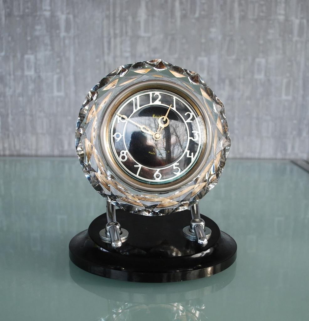 Mantelklok tafel kristal klok CCCP 1960's, Ophalen of Verzenden