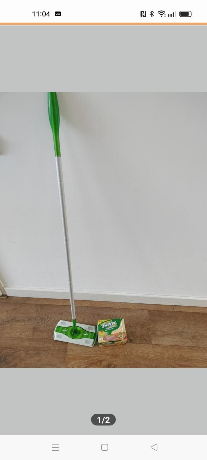 Swiffer stok met 3 doekjes voor hout en parket, Ophalen