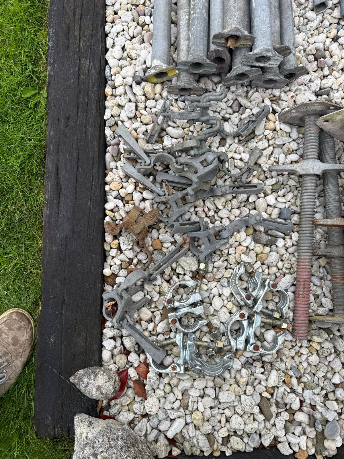 Cup lock steigermateriaal Compleet pakket voor gevelsteiger, Doe-het-zelf en Verbouw, Steigers, Ophalen, Gebruikt, Gevelsteiger