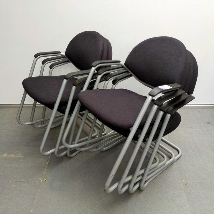 Sedus vergaderstoelen - zwarte stof, Ophalen, Gebruikt, Zwart, Stof