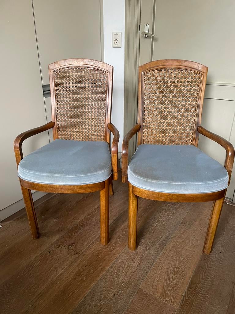 2 Drexel Heritage Mid-Century stoelen, Ophalen of Verzenden, Gebruikt