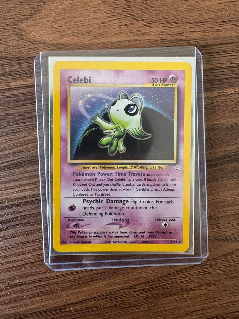 Pokémon Celebi Holo Rare ,Neo Revelation 3/64 2000 Vintage, Ophalen of Verzenden, Zo goed als nieuw