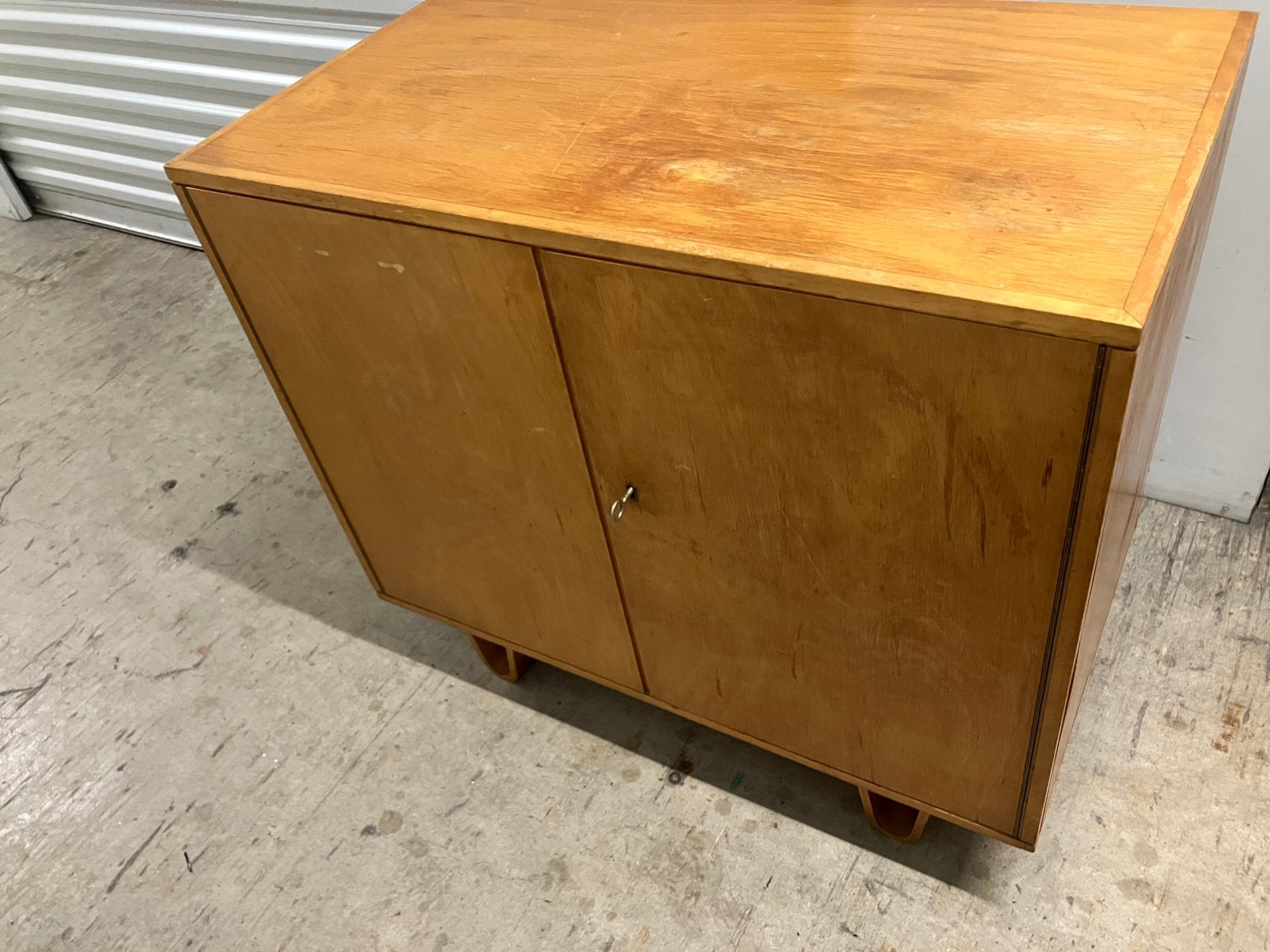Vintage Pastoe kast CB02 uit de Berkenserie (Cees Braakman), Ophalen, Gebruikt, 50 tot 100 cm, Met lade(s)
