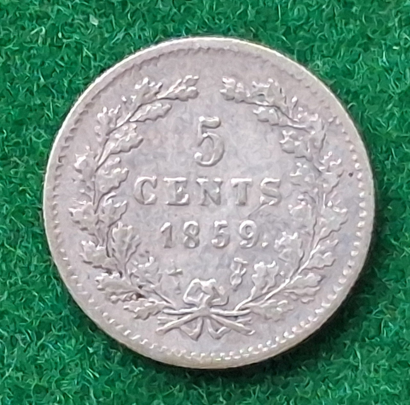 5 cent 1859, Postzegels en Munten, Ophalen of Verzenden, Koning Willem III, 5 cent