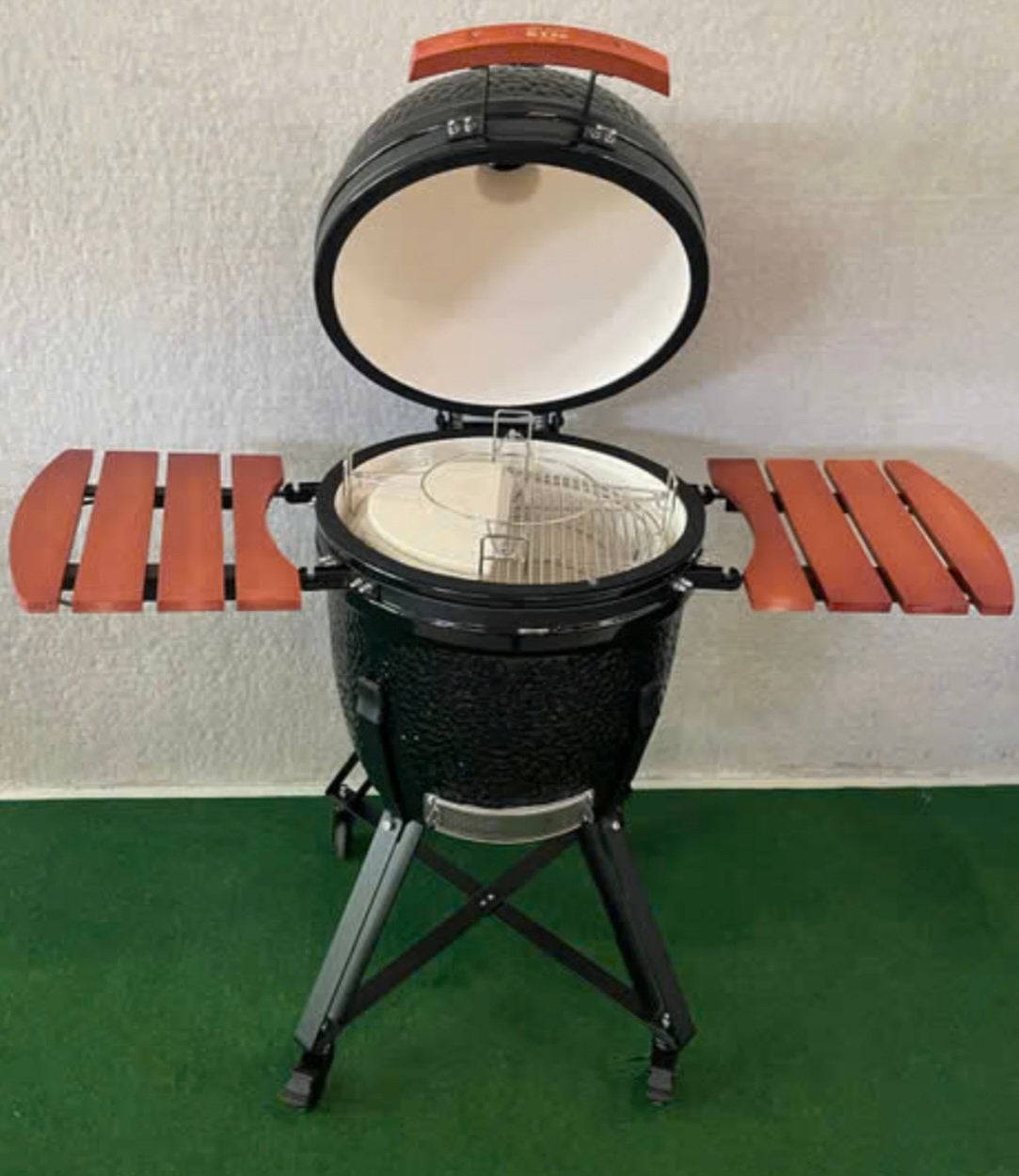 Kamado 21 inch onderstel met wielen en zijtafels, Tuin en Terras, Houtskoolbarbecues, Ophalen, Nieuw