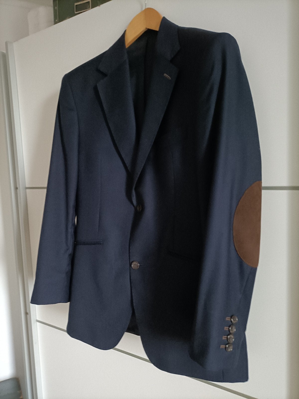 Victor Giglio colbert met elleboogstukken - Maat L, Maat 52/54 (L), Blauw, Ophalen of Verzenden, Zo goed als nieuw