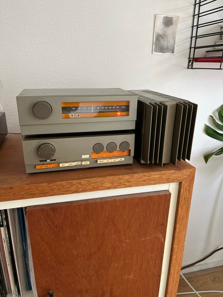 Quad set 303 en 33 met FM tuner, Refurbished, Ophalen, Overige merken, Minder dan 60 watt
