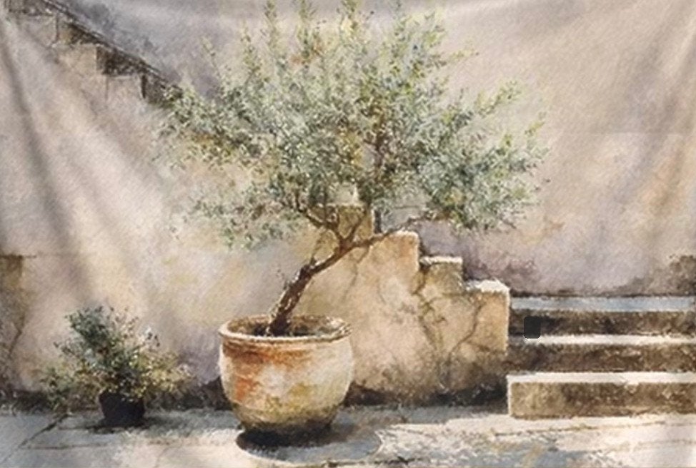 Tuinbanner olijfboom groot, Ophalen of Verzenden