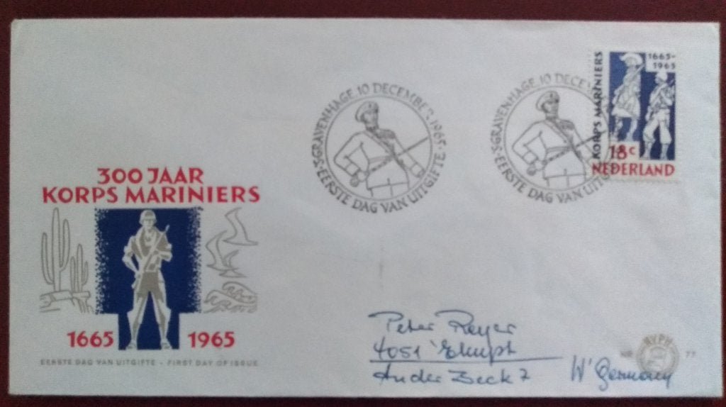 Eerste Dag Enveloppe 1965 - Korps Mariniers #77, Postzegels en Munten, Verzenden, Nederland