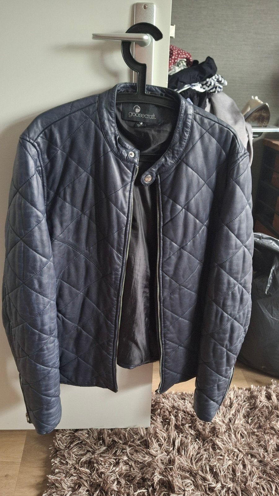Goosecraft Leren Jas - Donkerblauw, Gewatteerd, Maat XXL, Blauw, Goosecraft, Maat 56/58 (XL), Ophalen of Verzenden