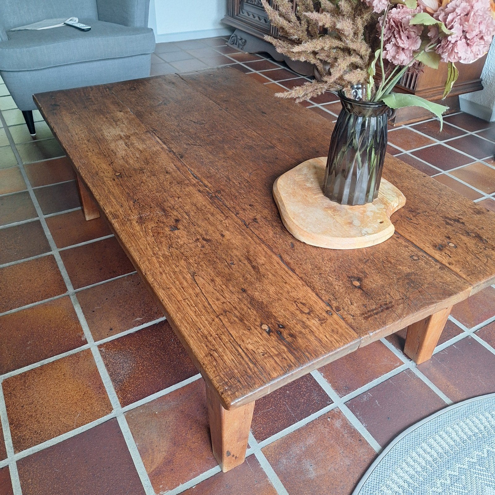 Rustieke houten salontafel met lades, Antiek en Kunst, Ophalen