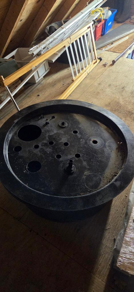 Zwarte ronde minivijver voor tuin of terras, Tuin en Terras, Vijvers, Ophalen, Gebruikt