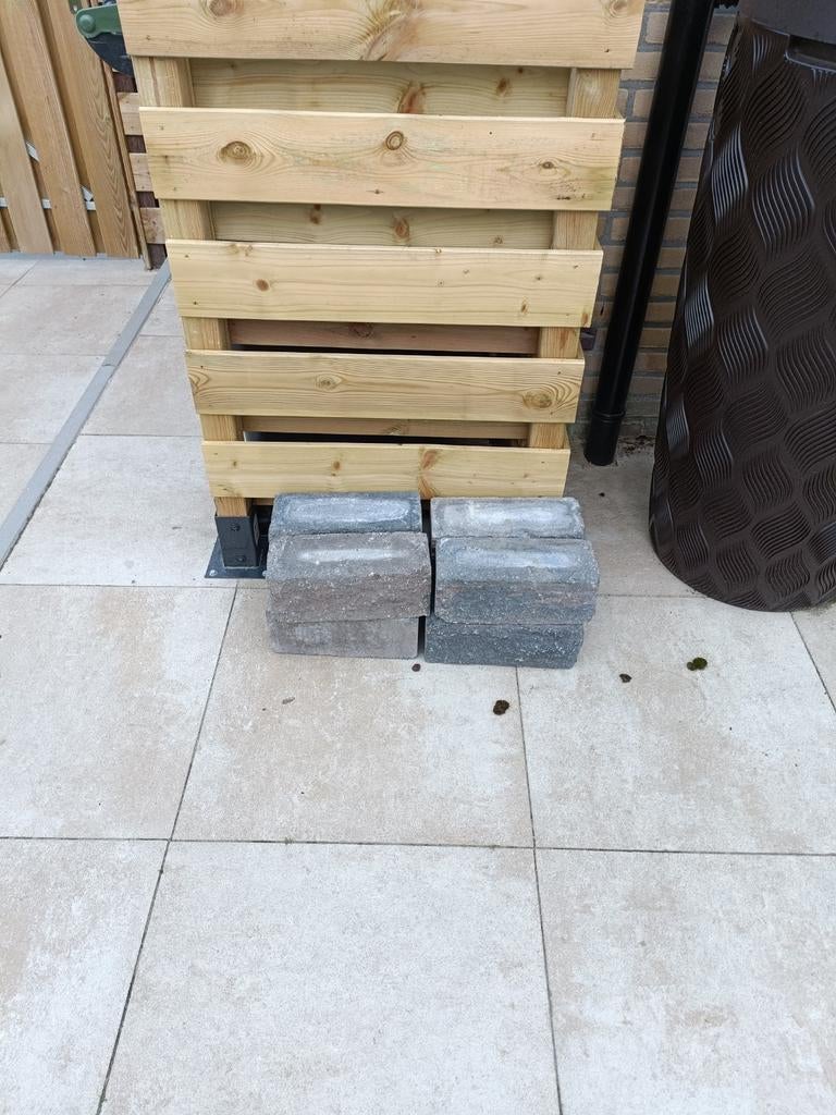 Stapelblokken 30x12x12 getrommeld (8 stuks), Tuin en Terras, Ophalen, Overige materialen, Gebruikt, Overige typen