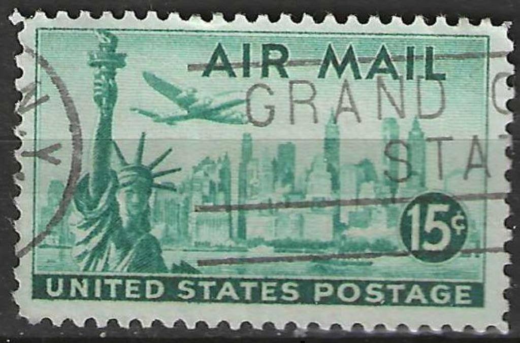 USA 1947 - Yvert 37PA - Douglas DC-4 (ST), Verzenden, Gestempeld, Noord-Amerika
