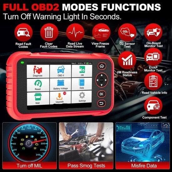 CRP129E Plus Auto Diagnosetool – OBD2 Scanner – Code Reader, Corvance B.V., Verzenden, Nieuw, Corvancebol@gmail.com