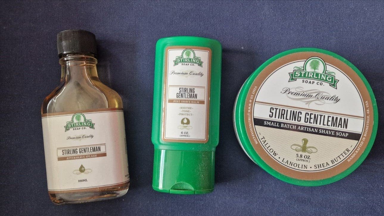 Stirling Gentleman Set - Scheerzeep & Aftershave & Balsem, Ophalen of Verzenden