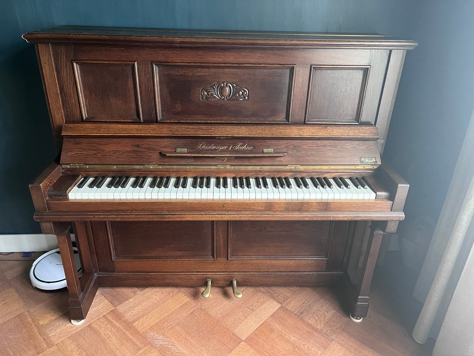 Schiedmayer & Soehne Piano - Stuttgart - Made in Germany, Ophalen, Gebruikt, Bruin, Piano