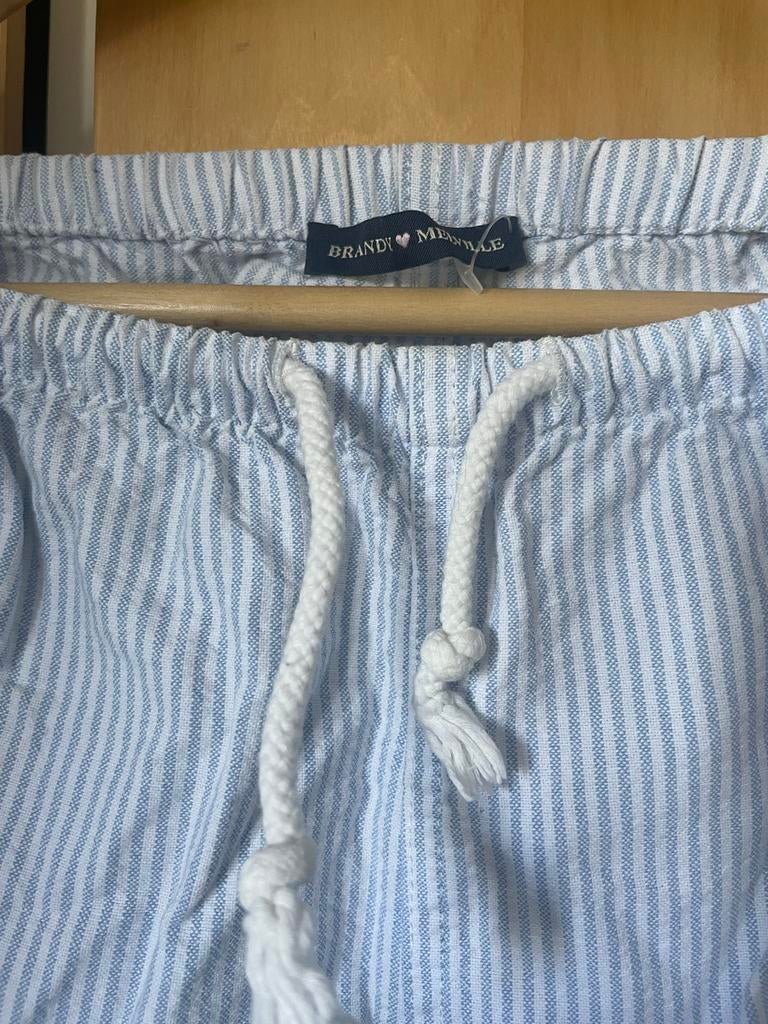 Brandy Melville Broek Blauw met Streep, Verzenden, Gedragen, Blauw, Lang
