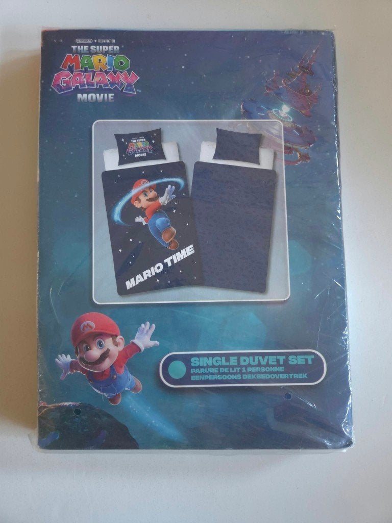 Dekbedovertrek - The Super Mario Galaxy Movie - 140x200 cm, Ophalen of Verzenden, Nieuw, Jongetje of Meisje, Dekbedovertrek