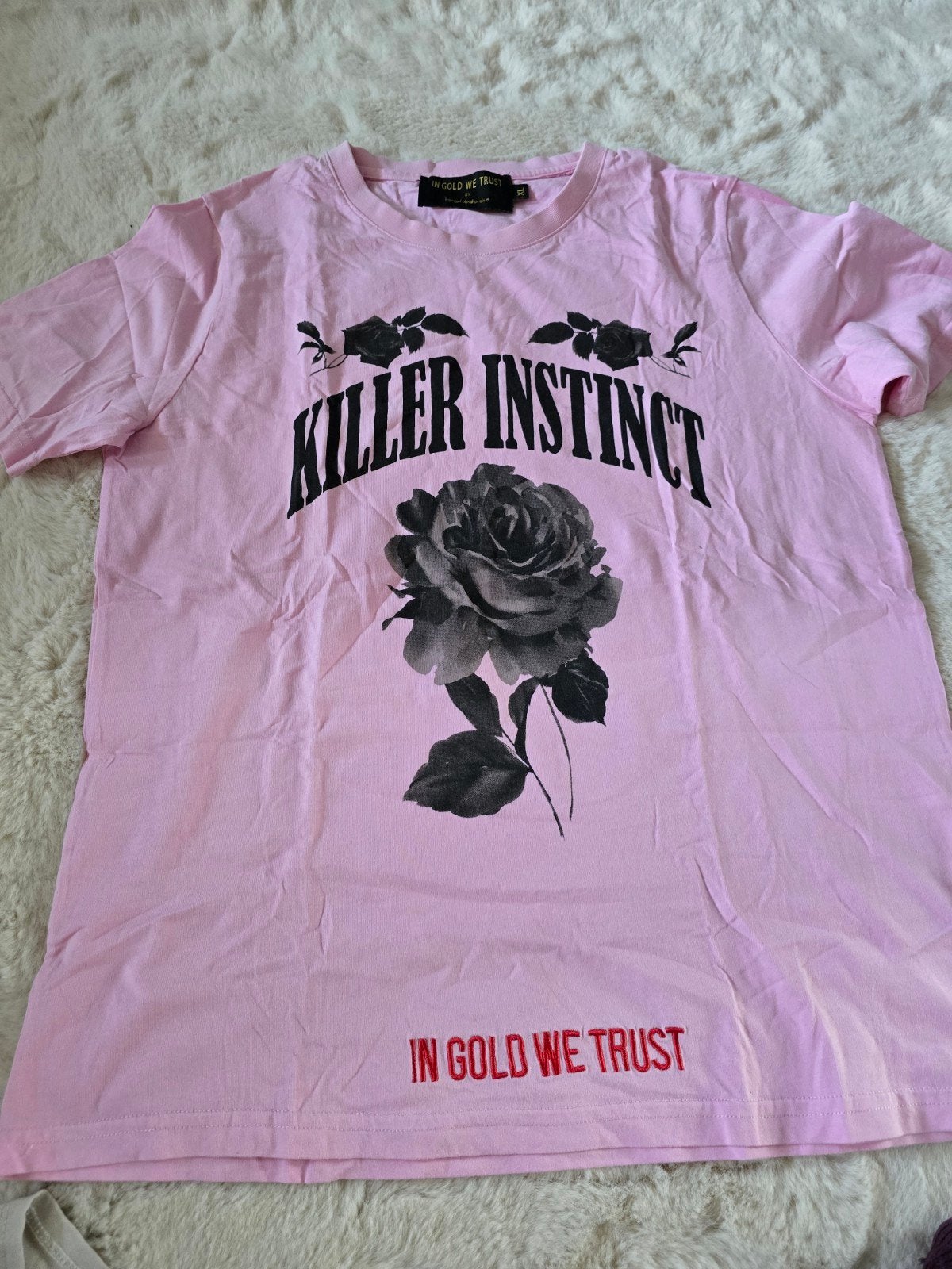 In Gold We Trust T-shirt Killer Instinct Roze XL, Verzenden, Maat 56/58 (XL), Nieuw, In Gold We Trust