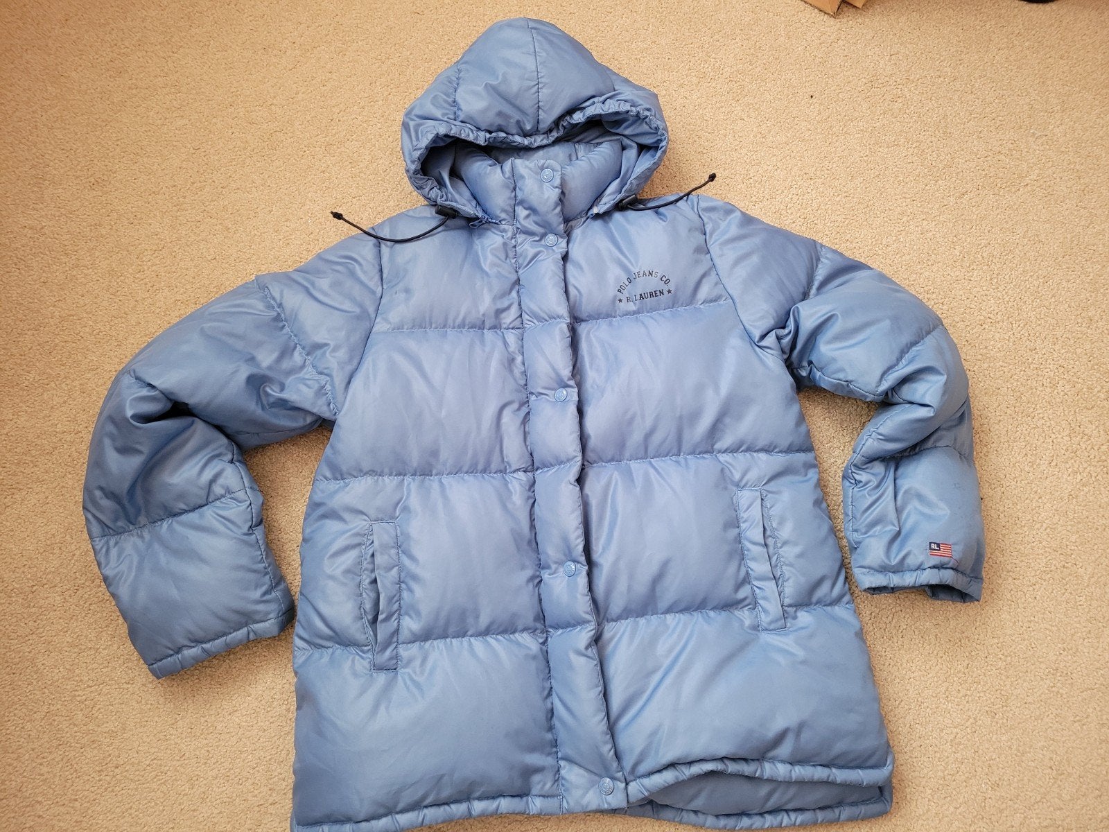 Polo Jeans Ralph Lauren winterjas maat L, Polo Ralph Lauren, Blauw, Maat 42/44 (L), Ophalen of Verzenden
