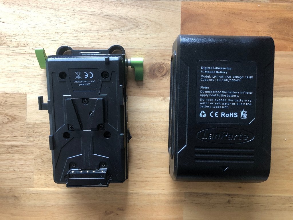 Lanparte V mount Batterij, Ophalen, Gebruikt