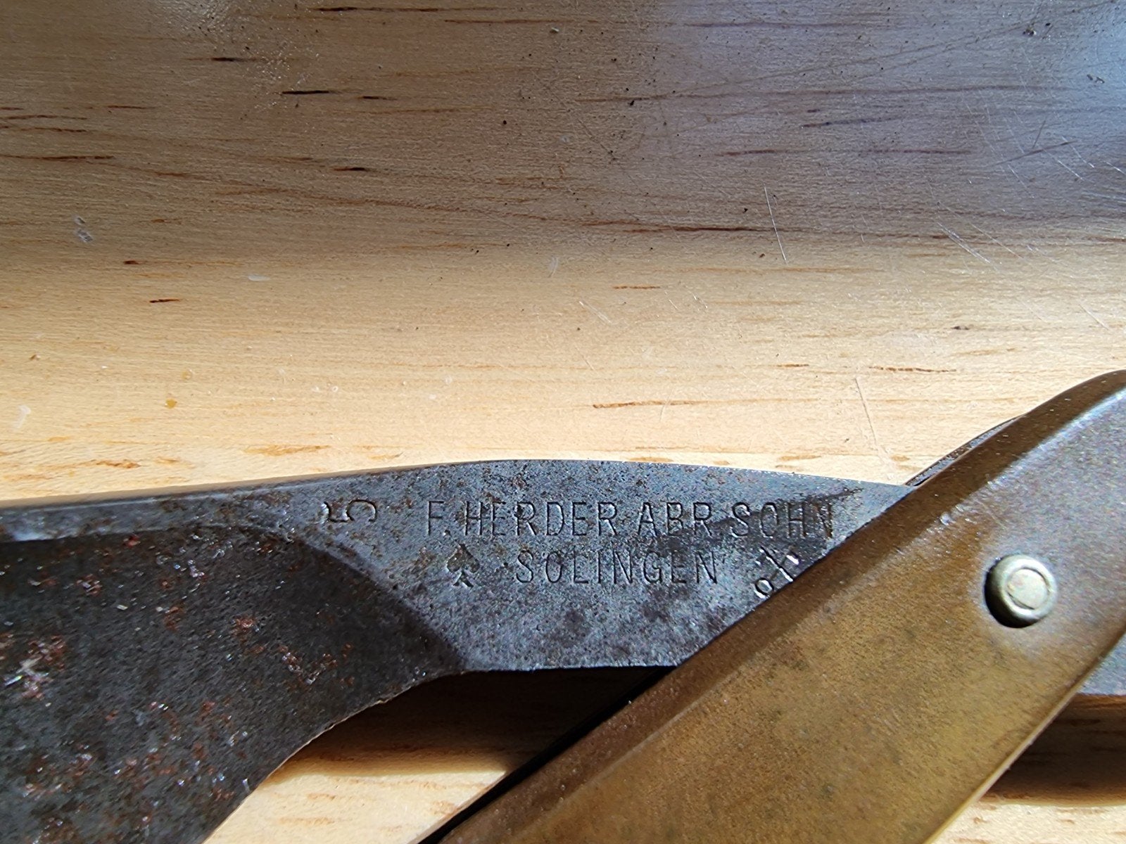 Open scheermes razorblade Herder Solingen, Ophalen of Verzenden