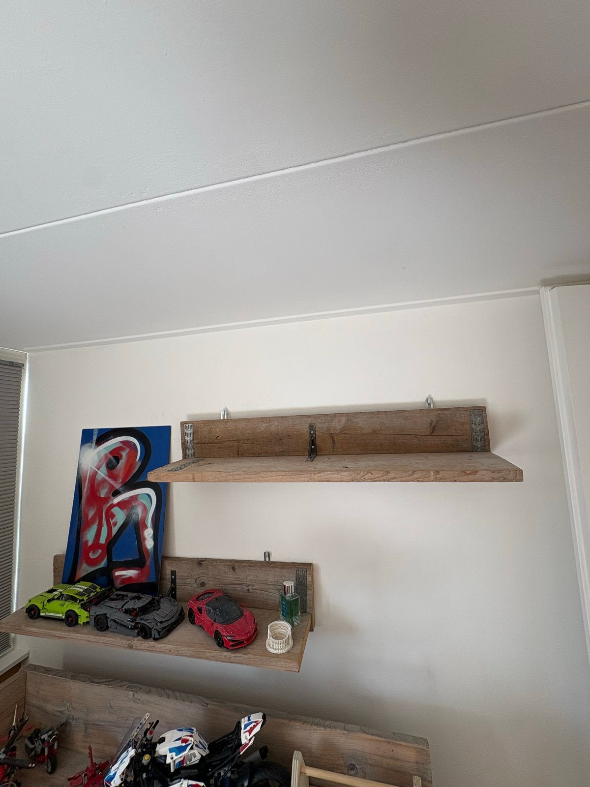 2 Steigerhouten planken - 100x23x19 cm, Ophalen, Gebruikt