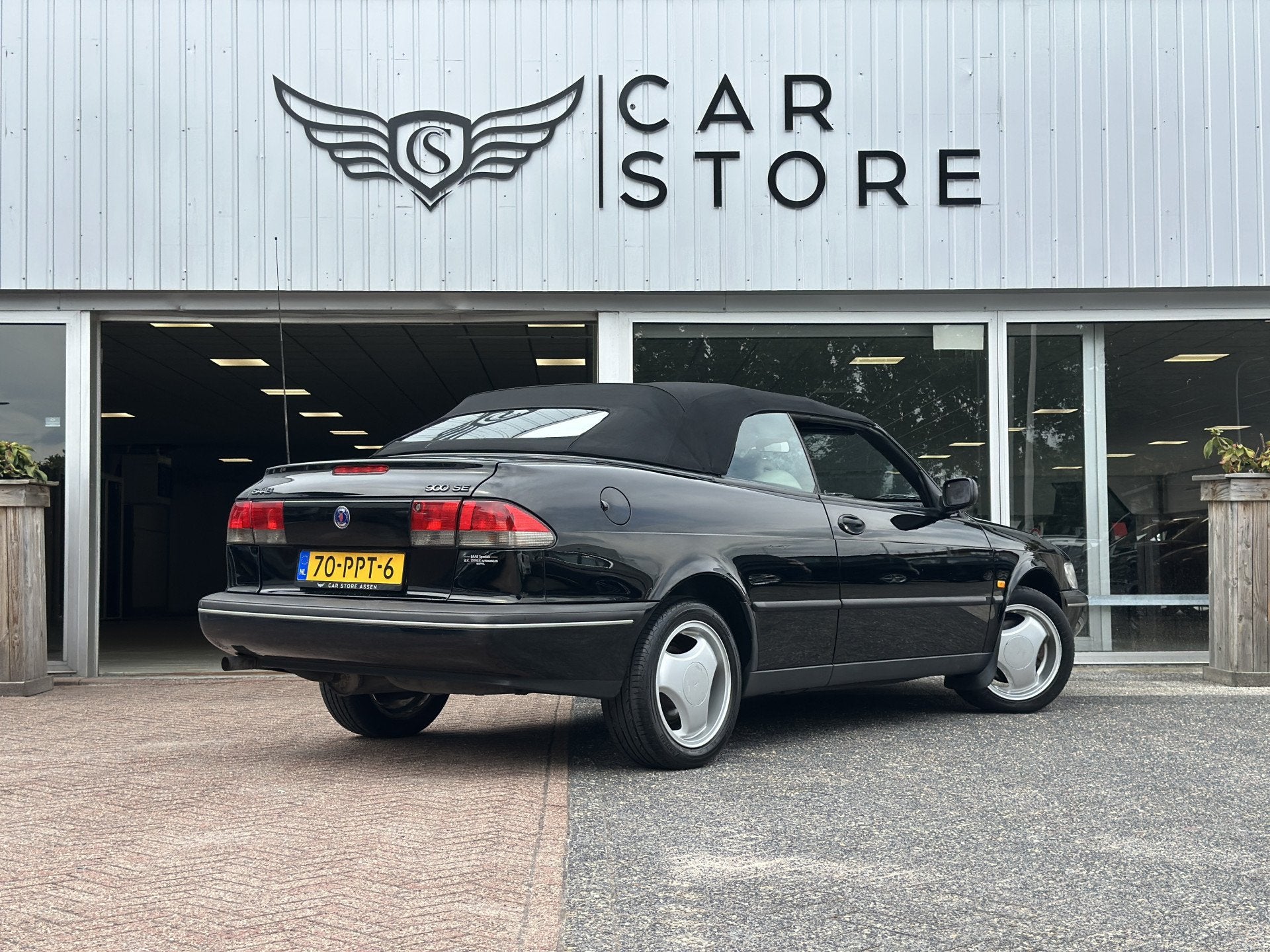 Saab 900 Cabrio 2.3 SE |STOEL VWM|LM VELGEN 16''|ELK.PAKKET|, Voorwielaandrijving, Stoelverwarming, 4 stoelen, Zwart