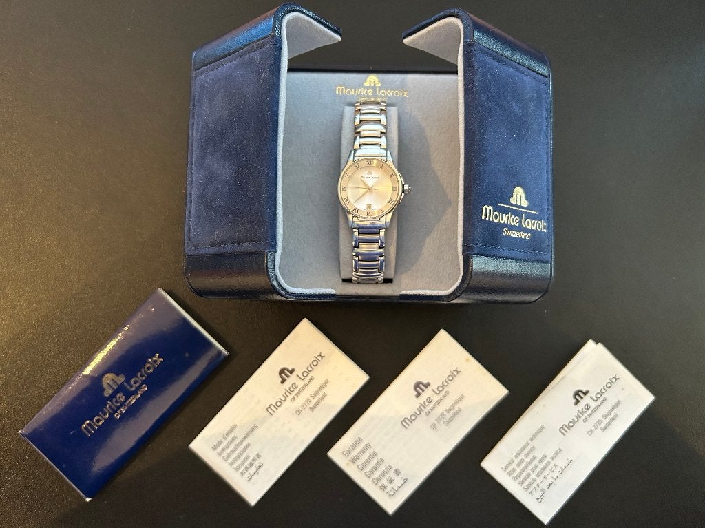 Maurice Lacroix Miros 89742 – compleet met box & papieren, Overige merken, Staal, Gebruikt, Staal