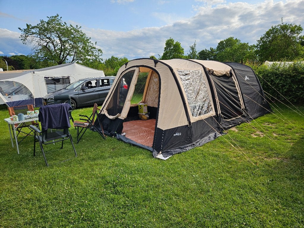 Obelink Hudson 4 TC Easy Air opblaasbare tent – als nieuw!, Caravans en Kamperen, Ophalen, Zo goed als nieuw, Tot en met 4
