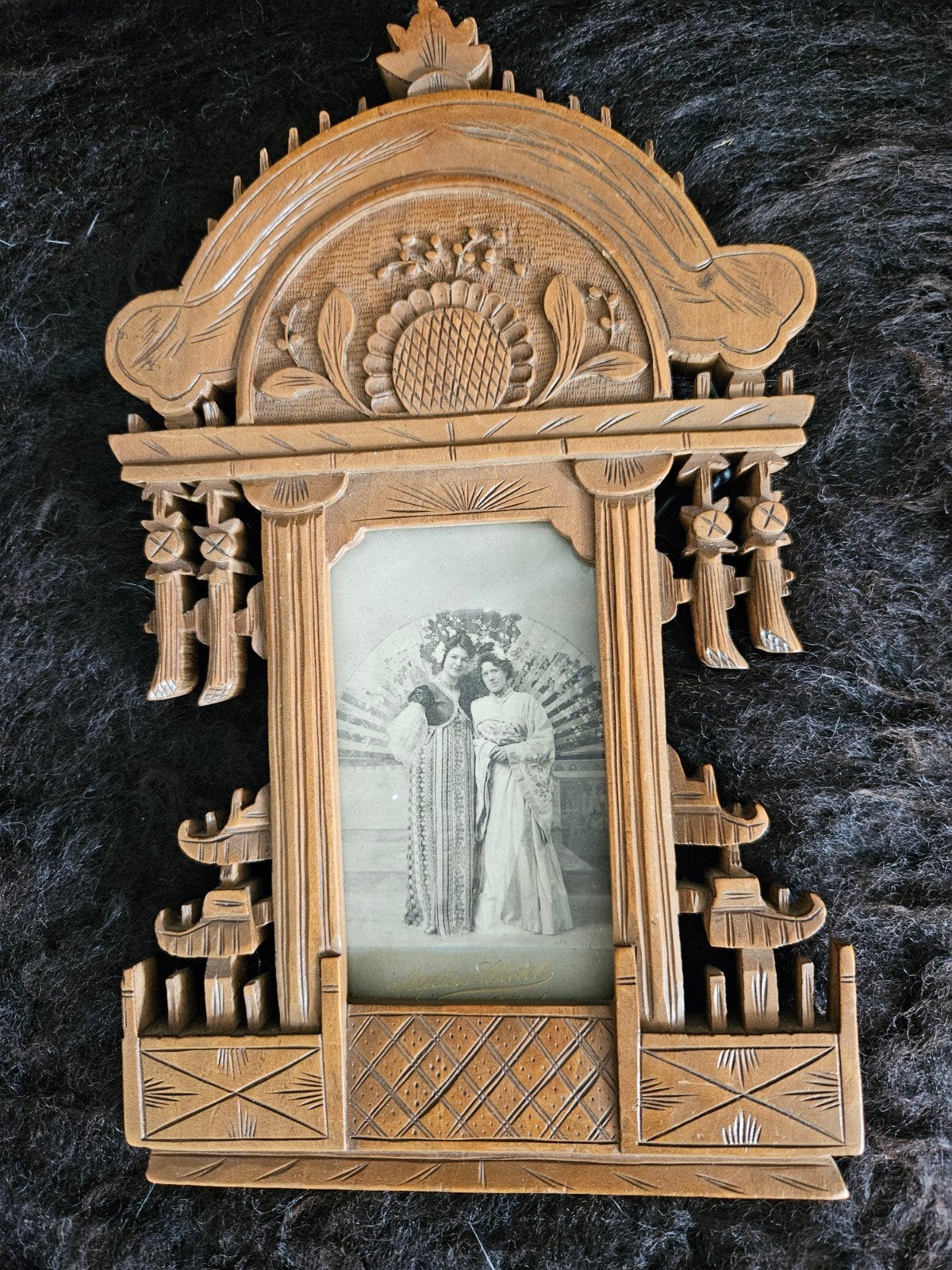 art deco art nouveau black forest  fotolijst, Ophalen of Verzenden