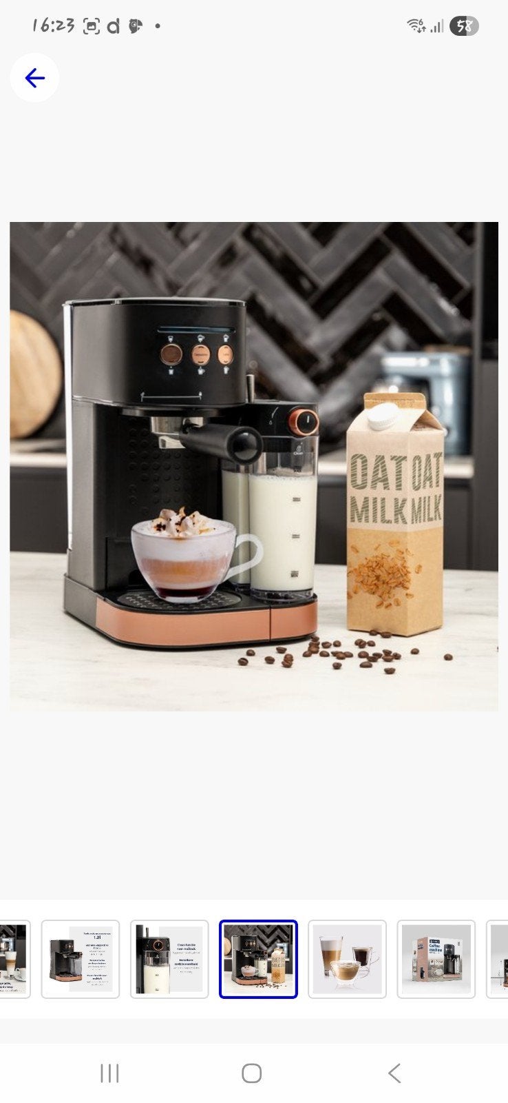 BluMill Koffiemachine - Pistonmachine - incl. Melkopschuimer, 10 kopjes of meer, Koffiemachine, Gemalen koffie, Ophalen of Verzenden