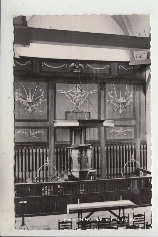 Beets - Hoorn, Interieur N.H.Kerk, Verzamelen, Ophalen of Verzenden, 1960 tot 1980, Ongelopen, Noord-Holland
