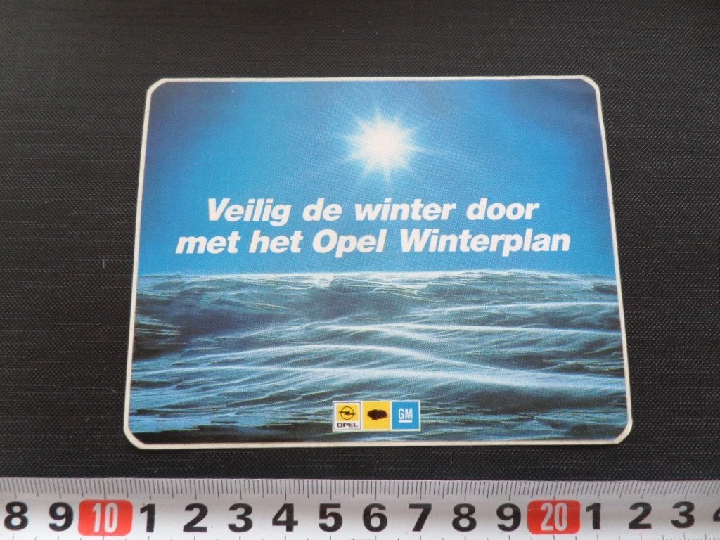 sticker veilig de winter door met het OPEL winterplan, Ophalen, Zo goed als nieuw
