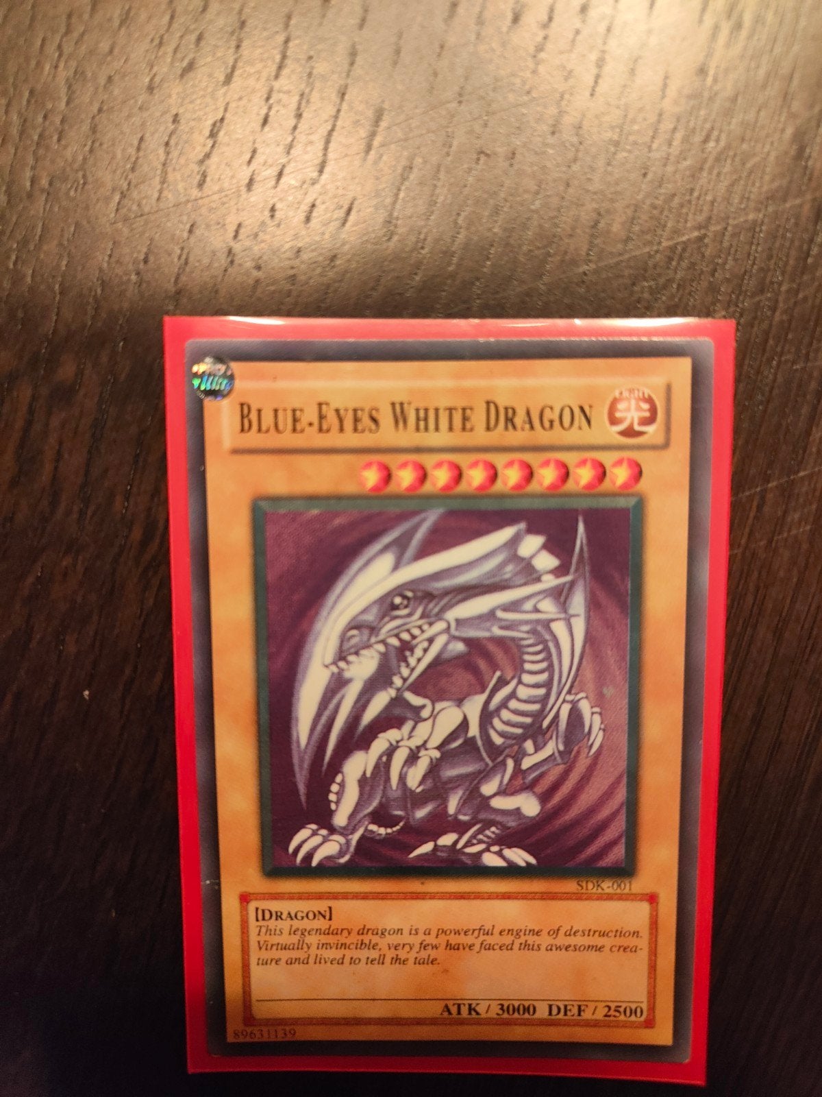 Yu-Gi-Oh! Blue-Eyes White Dragon SDK-001, Ophalen, Zo goed als nieuw, Losse kaart