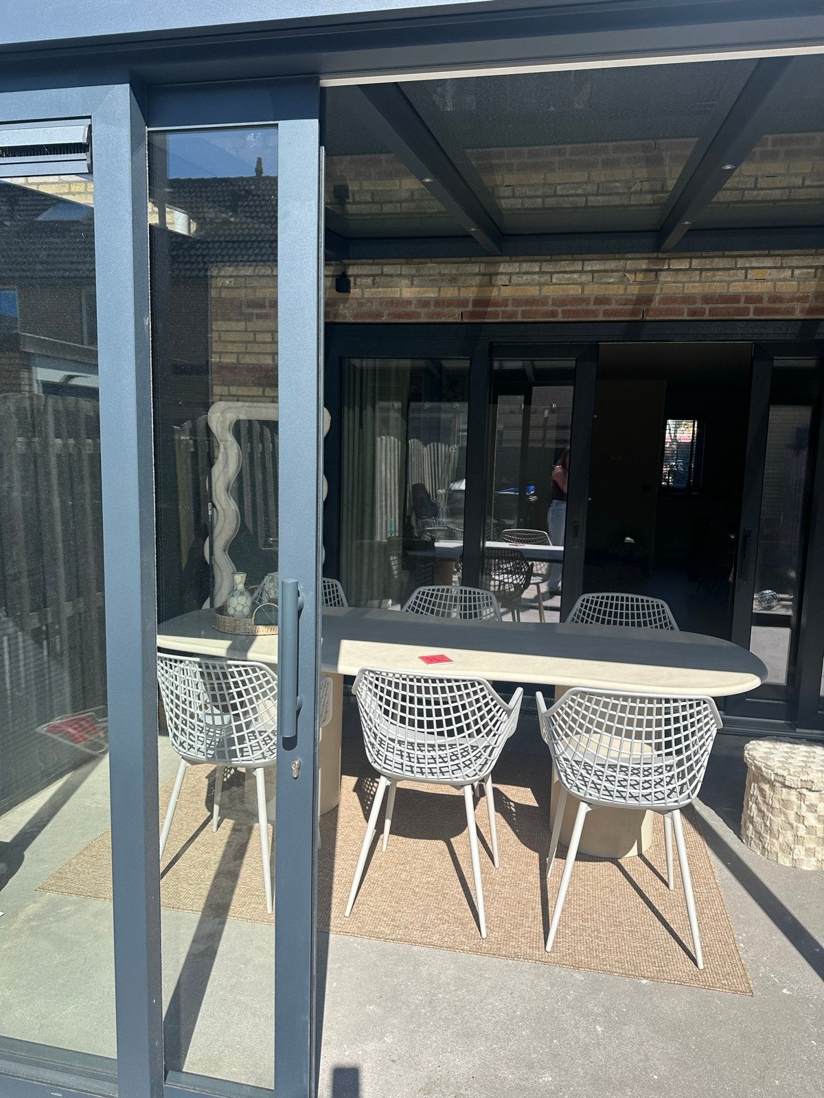 4 Kwantum Weber stoelen in goede staat, Ophalen, Gebruikt, Kunststof