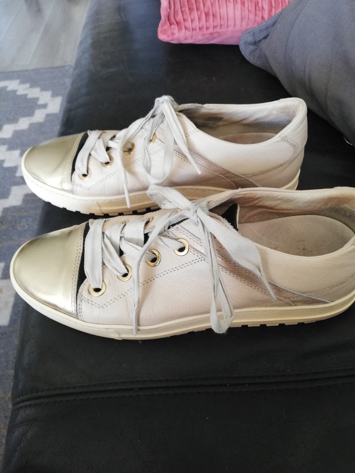 DL sport🌸 mooie echt leder sneaker mt 39 koopje, Overige kleuren, Verzenden, DL SPORT, Sneakers of Gympen