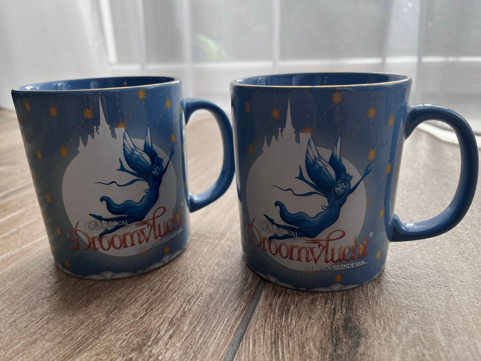 2 Efteling Droomvlucht-mokken, Gebruikt, Overige merken, Keramiek, Overige stijlen