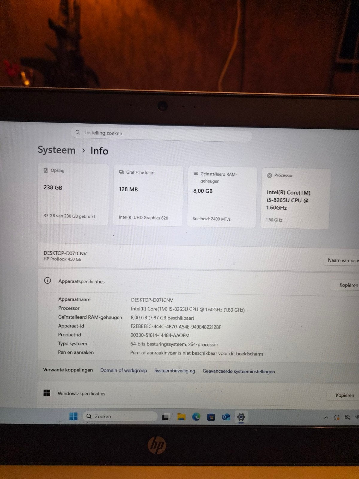 HP ProBook i5 8e Gen - 240GB SSD - WIN11 pro - Perfect voor, Computers en Software, Qwerty, 8 GB, Ophalen of Verzenden, HP