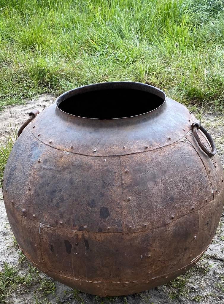 Tuindecoratie enorme Metalen Tuin Planten ronde bak, beugels, Ophalen, Gebruikt, Rond, X