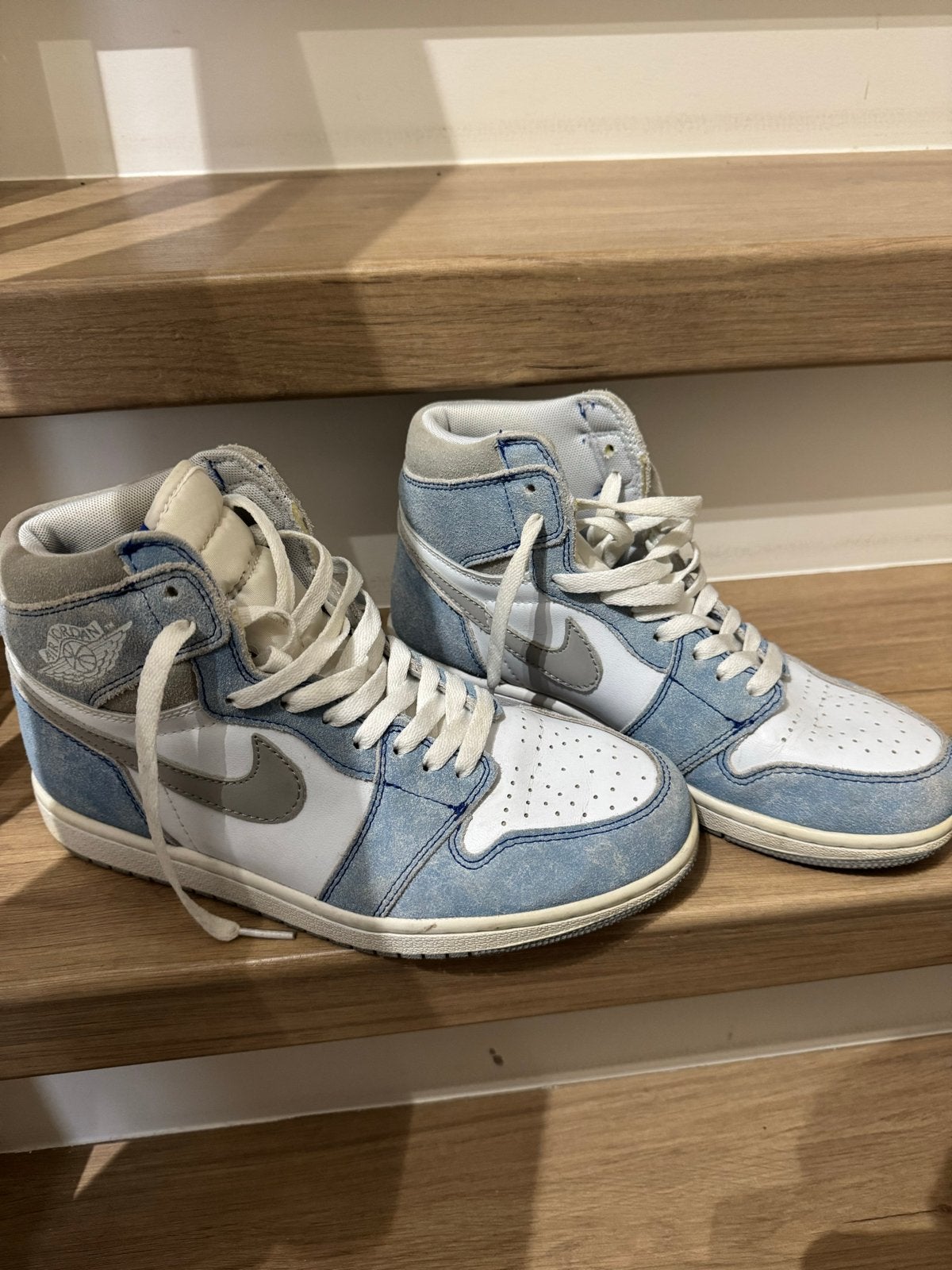 Nike Air Jordan 1 High OG University Blue, Ophalen of Verzenden, Gedragen, Blauw, Sneakers of Gympen