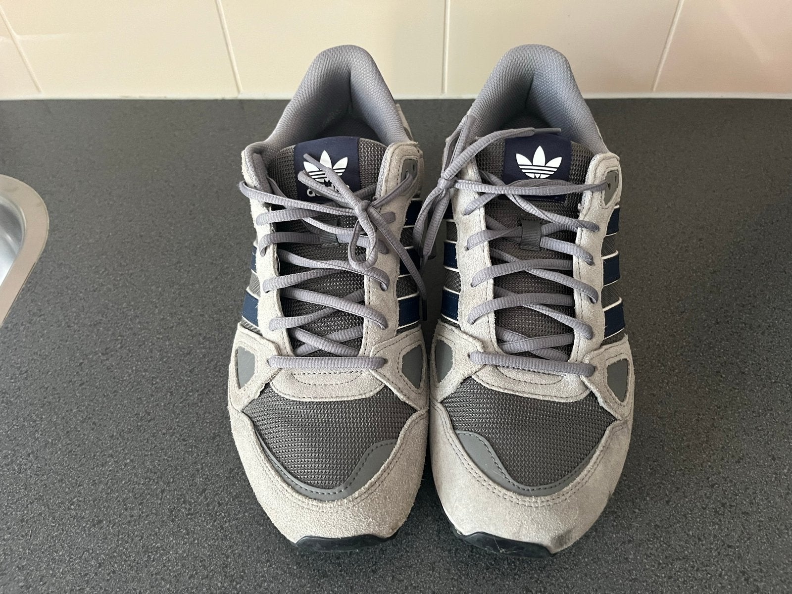Adidas ZX 750 Sneakers Maat 47.5 Grijs/Blauw, Ophalen of Verzenden, Zo goed als nieuw, Blauw, Sneakers of Gympen
