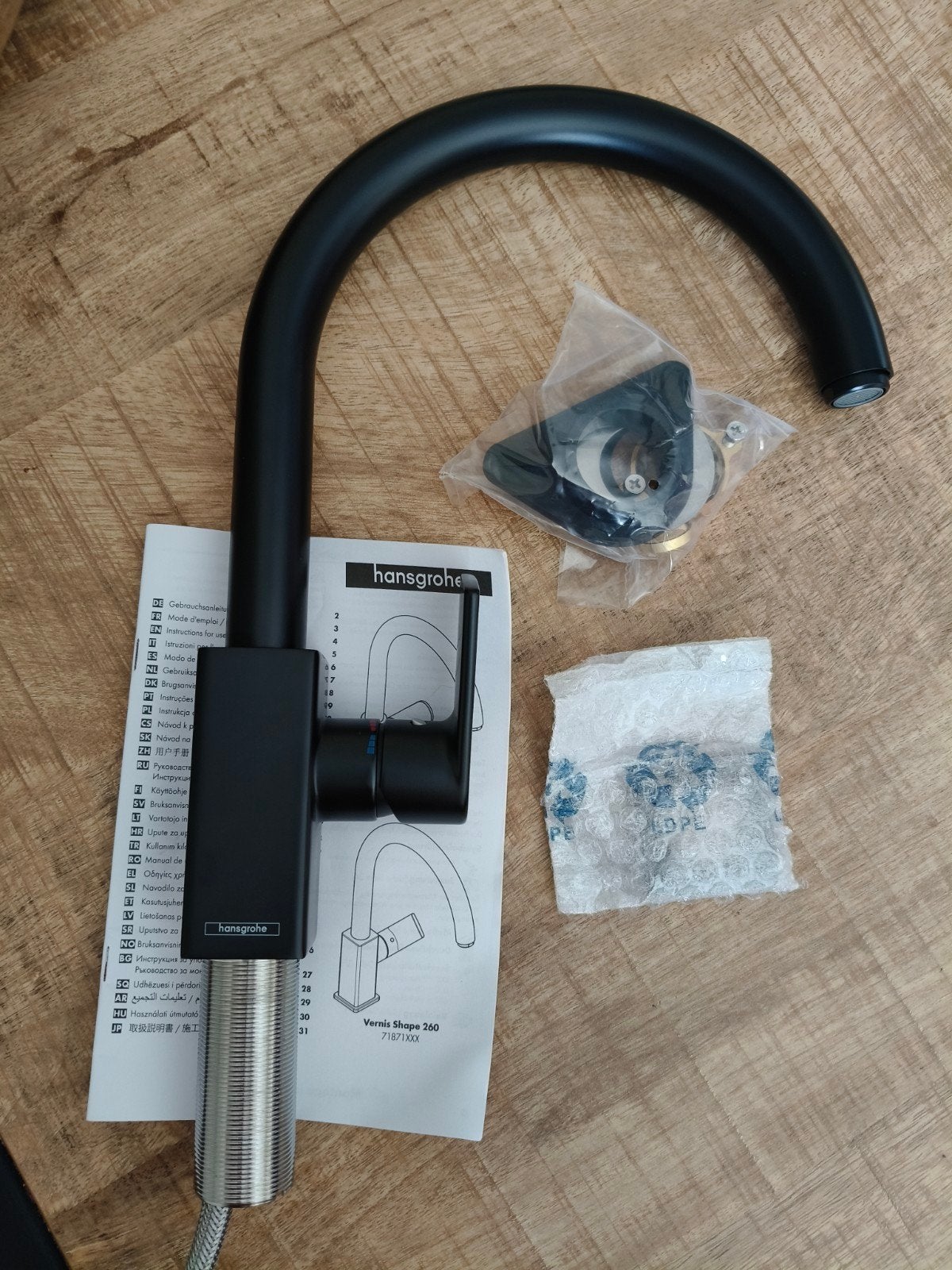 Hansgrohe Vernis Shape 260 Tjet Keukenkraan Zwart, Doe-het-zelf en Verbouw, Sanitair, Ophalen of Verzenden, Nieuw, Kraan